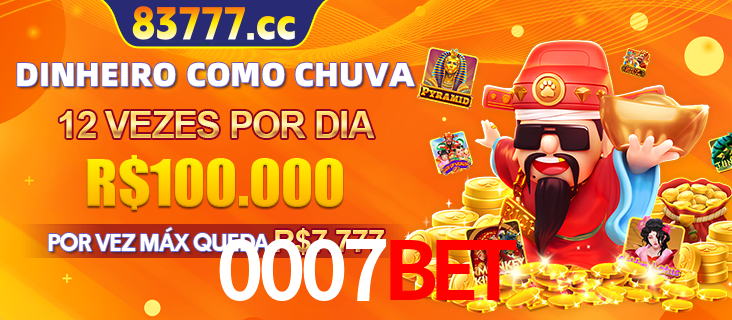 Banner do programa de recompensas Recomende para amigos do 0007BET, detalhando os bônus por convidar amigos, com prêmios que chegam a R$288.888.