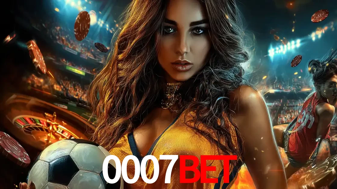 Mulher segurando uma bola de futebol em uma montagem que mistura a paixão esportiva com a emoção da roleta de cassino, tudo disponível na plataforma 0007BET.